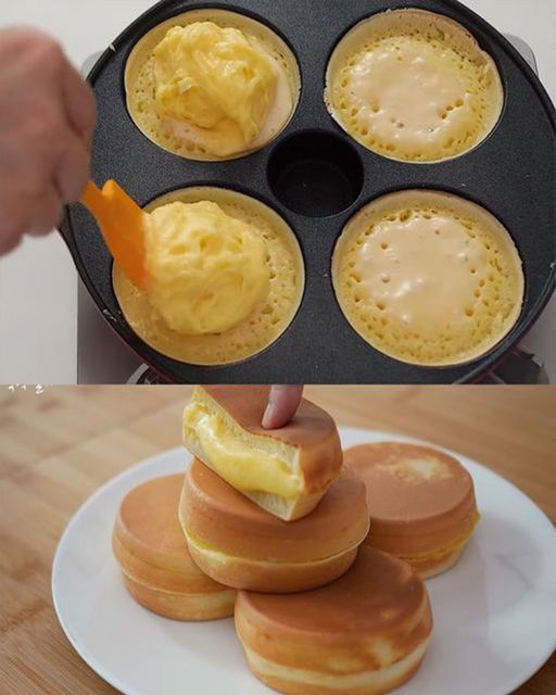 Panquecas Recheadas com Creme