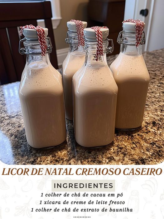 Licor de Natal Cremoso Caseiro