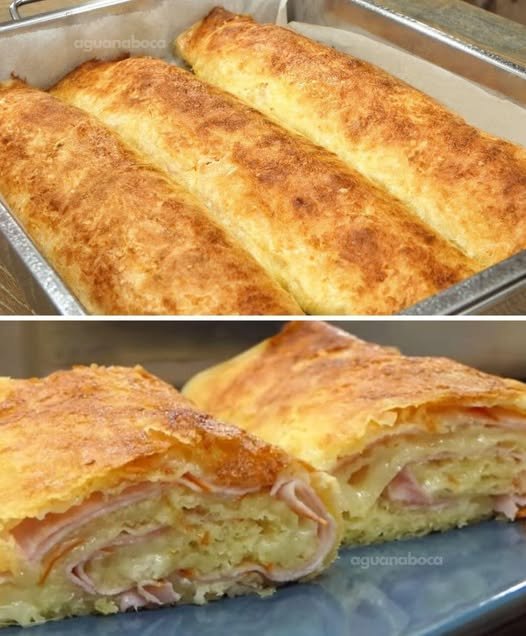 Rocambole de Presunto e Queijo