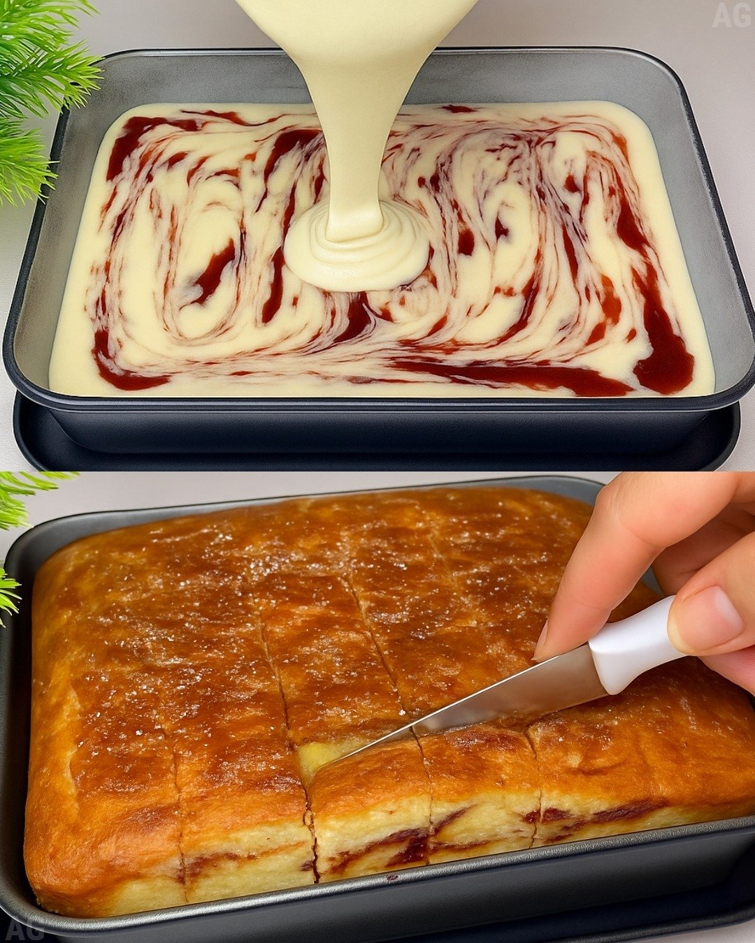 Bolo de Banana com Doce de Morango