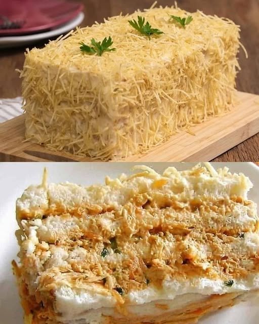 Torta Fria de Frango para o NATAL