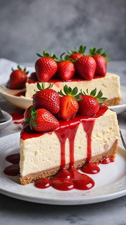 Torta de morango com cobertura