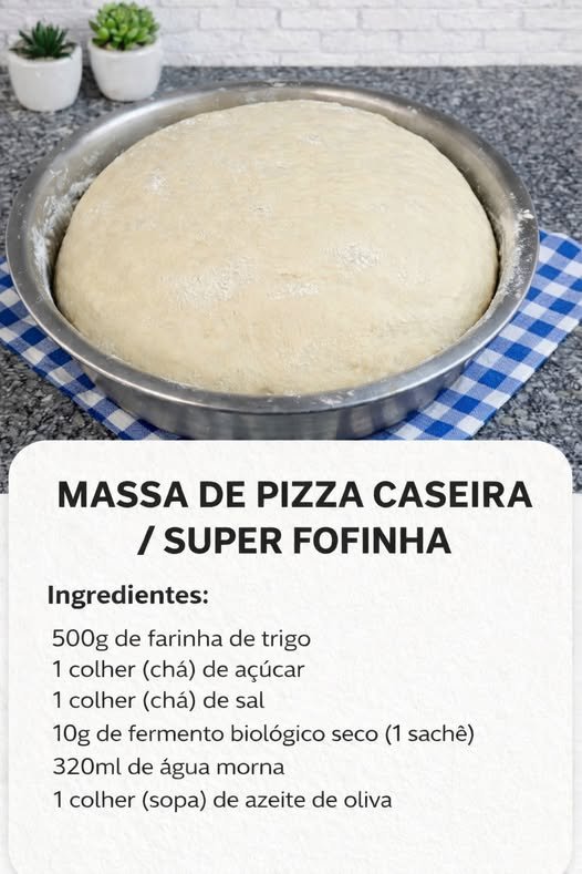 Massa de Pizza Caseira Fofinha