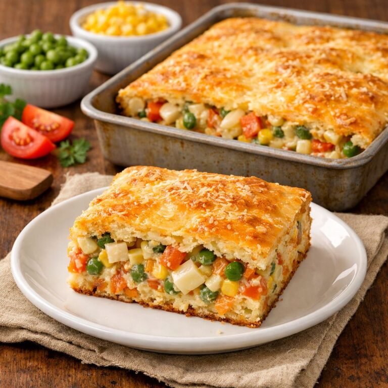 Torta Salgada de Legumes e Palmito